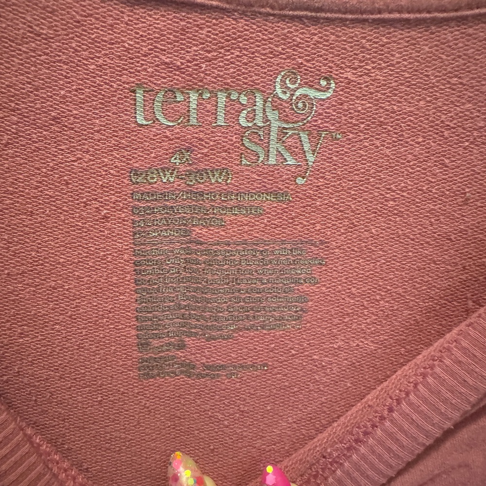 Terra & Sky Women's Mauve Sweatshirt - Picture 3 of 5